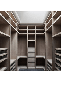 П-образная гардеробная комната в классическом стиле Искитим